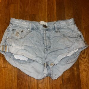 One Teaspoon Sky Blue Denim Shorts